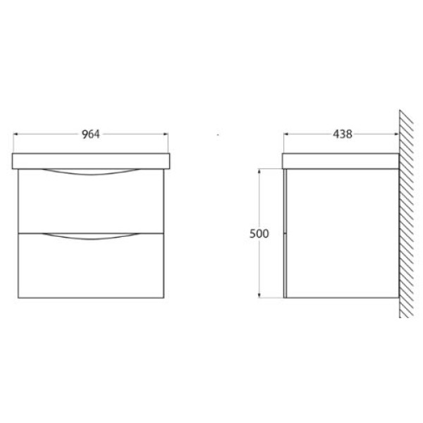 Тумба подвесная BelBagno Marino-CER 100 Rovere Rustico (MARINO-CER-1000-2C-SO-RR-P)