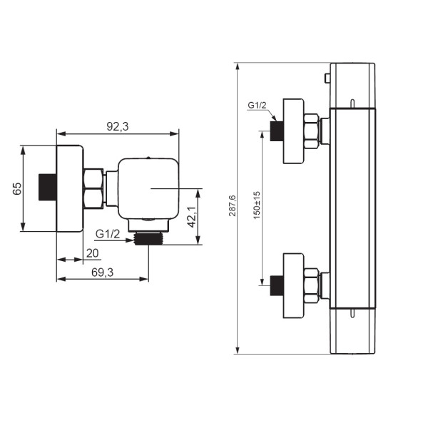 Смеситель для душа Damixa Gala черный (536000300) Смеситель для душа Damixa Gala черный (536000300)