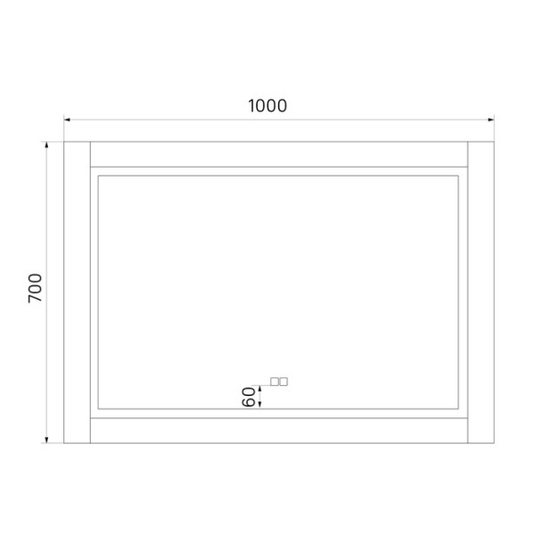 Зеркало с подсветкой Iddis Oxford 70x100 (ЗЛП112)