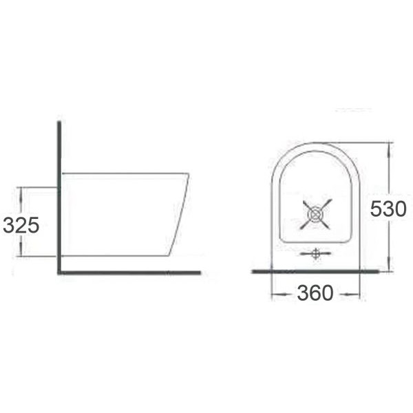 Биде подвесное Inari 530*360*380 белое (TK-504)