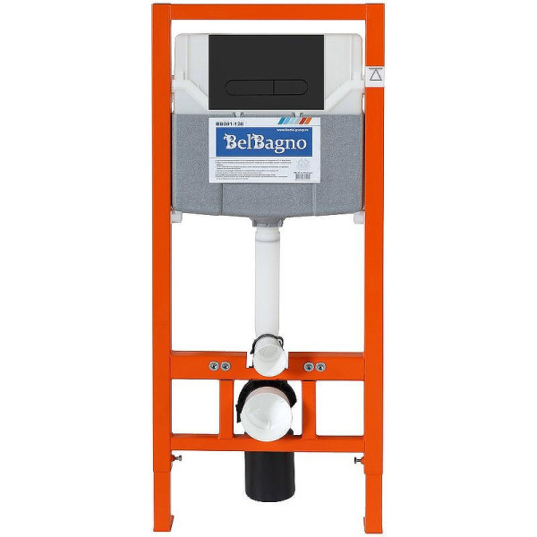 Инсталляция для унитаза с клавишей BelBagno черный (BB001-120/BB007-PR-NERO.M)