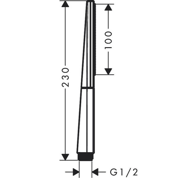 Лейка душевая Hansgrohe Rainfinity 100 Baton черный матовый (26866670) Лейка душевая Hansgrohe Rainfinity 100 Baton черный матовый (26866670)