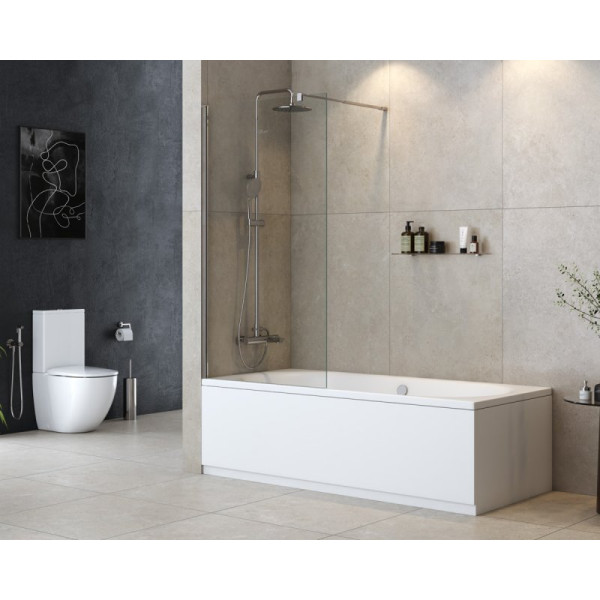 Душевая шторка для ванны Cezares Liberta 80x155 стекло прозрачное, профиль хром (LIBERTA-V-1-80/155-C-Cr) Душевая шторка для ванны Cezares Liberta 80x155 стекло прозрачное, профиль хром (LIBERTA-V-1-80/155-C-Cr)