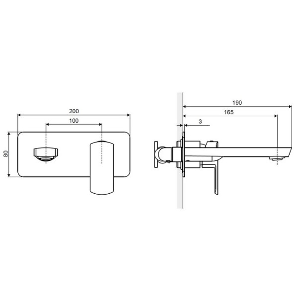 Смеситель для раковины скрытого монтажа Excellent Pride AREX.4015CR Смеситель для раковины скрытого монтажа Excellent Pride AREX.4015CR