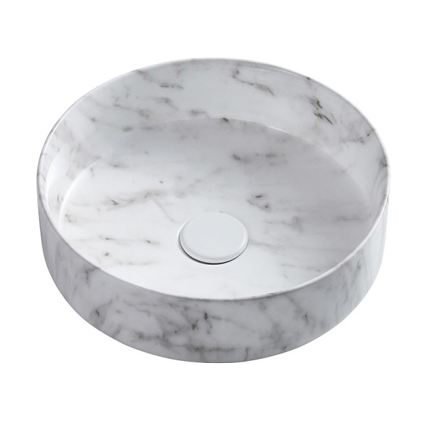 Раковина накладная Azario 35,5x35,5x12 серый мраморный (AZ-3134-M820)