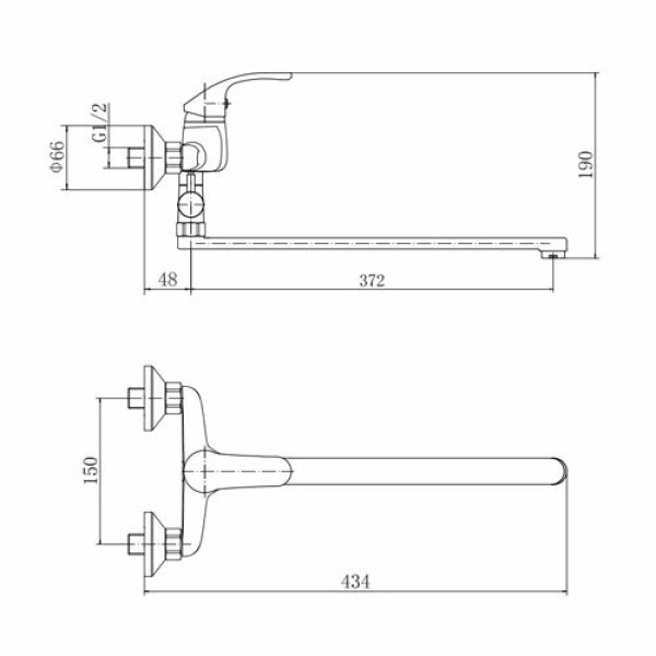 Смеситель для ванны и душа Fashun с душевым комплектом хром (A2236) Смеситель для ванны и душа Fashun с душевым комплектом хром (A2236)