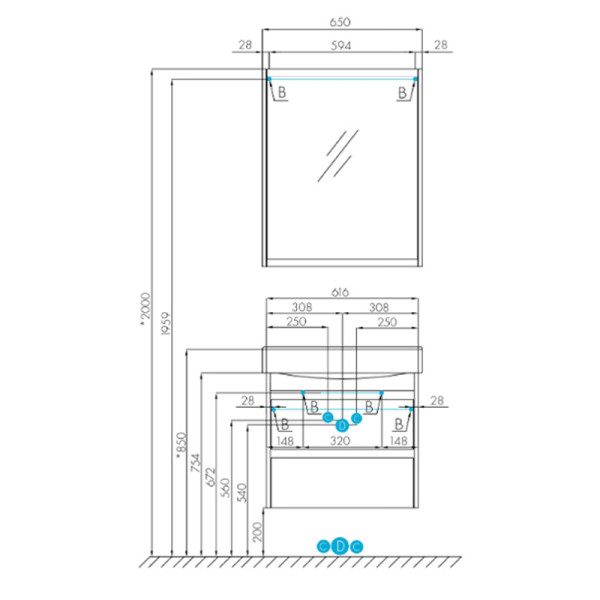 Тумба подвесная Aquaton 65x35,7x55,4 белая (1A248801NT010) Тумба подвесная Aquaton 65x35,7x55,4 белая (1A248801NT010)