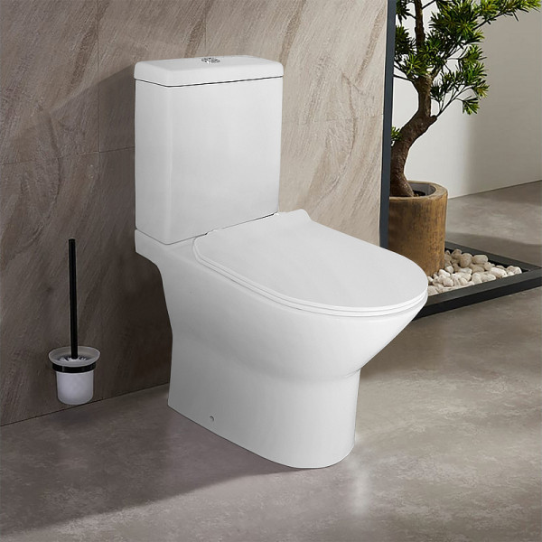 Унитаз напольный Mons безободковый с бачком и сиденьем микролифт (AZ-76004)