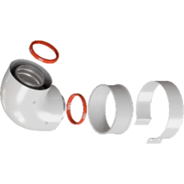 Начальный участок Rommer универсальный 60/100 90 гр. (RCA-6010-250100)