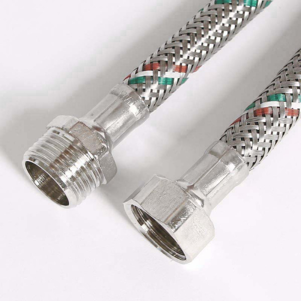 Подводка гибкая Uni-Fitt 400 мм 1/2" НВ DN 8 оплётка из нерж. стали (501S2004) Подводка гибкая Uni-Fitt 400 мм 1/2" НВ DN 8 оплётка из нерж. стали (501S2004)