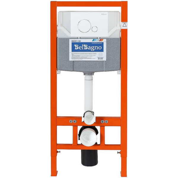 Инсталляция для унитаза с клавишей BelBagno белый (BB001-120/BB014-SR-BIANCO)