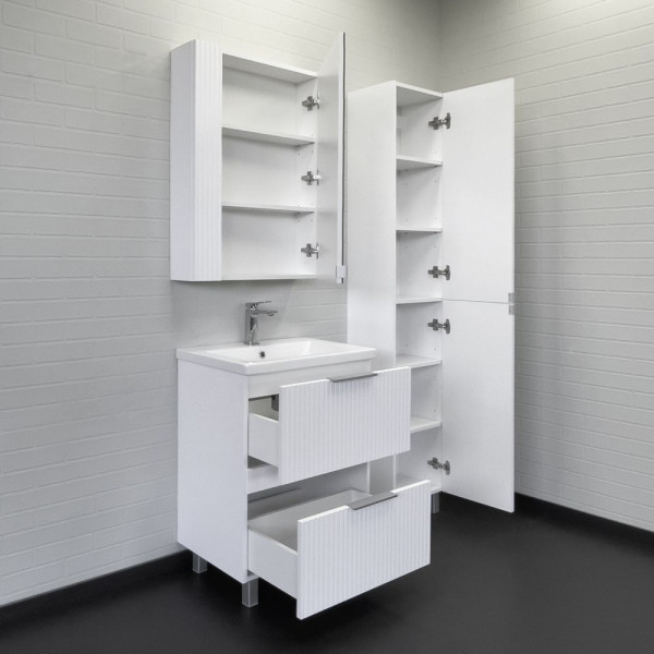 Тумба напольная Comforty Лима 600x850x450 антрацит матовый с раковиной (00-00019173)