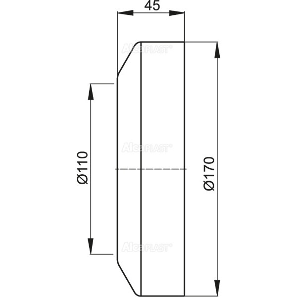 Чашка декоративная AlcaPlast 110*45 мм. белая (A98)