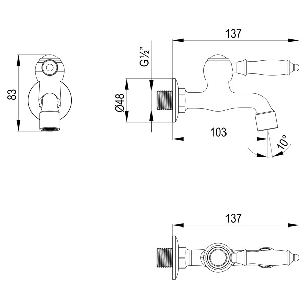 Смеситель для бани Lemark Villa Бронзовый (LM4890B) Смеситель для бани Lemark Villa Бронзовый (LM4890B)