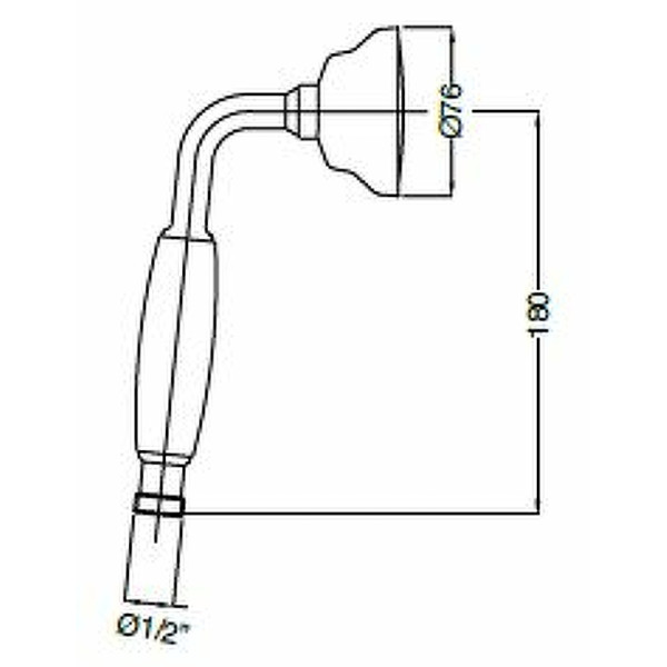 Душевая лейка Cezares CZR золото глянцевый (CZR-U-D1FC-03/24-Bi)
