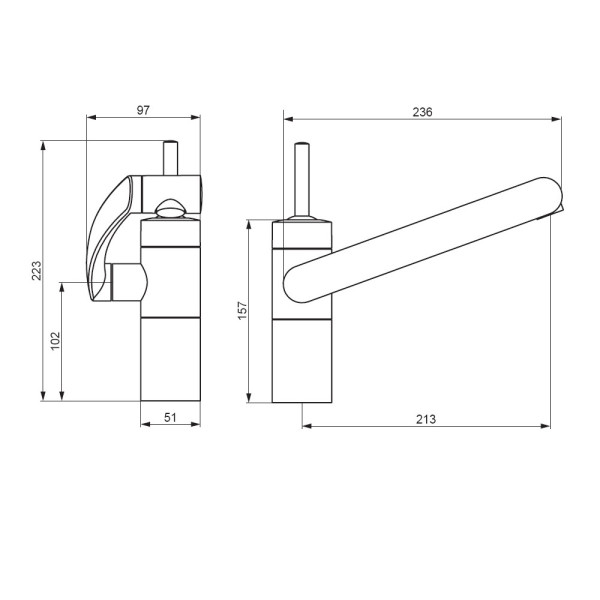 Cмеситель для кухни Damixa ARC никель (290007264) Cмеситель для кухни Damixa ARC никель (290007264)
