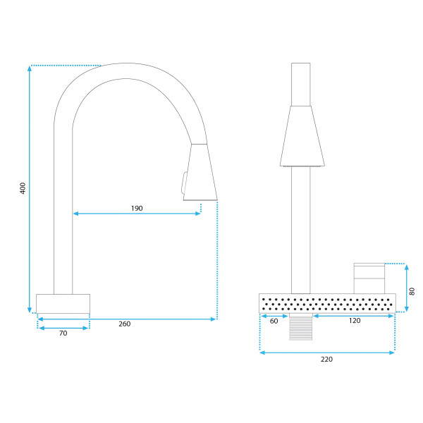 Смеситель для кухни Rea Coner Никель (REA-B6313) Смеситель для кухни Rea Coner Никель (REA-B6313)