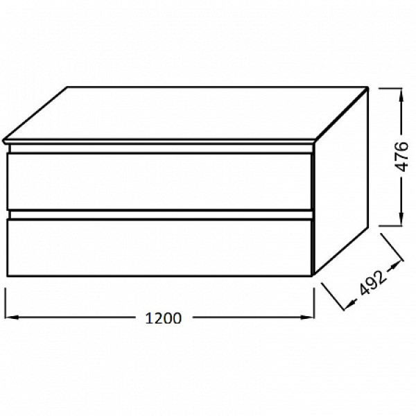 Тумба подвесная Jacob Delafon Madeleine 1200x492x476 серый матовый (EB2085-J54)