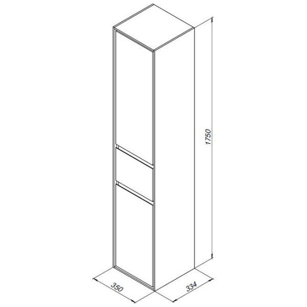 Пенал подвесной Aquanet Милан 35x33,4x175 черный, R (00306377) Пенал подвесной Aquanet Милан 35x33,4x175 черный, R (00306377)