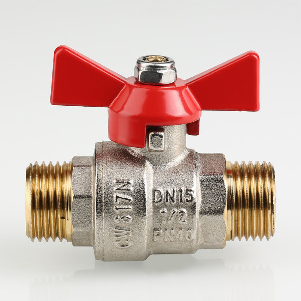 Кран 3/4" НН шаровый Valtec Base (красная бабочка) VT.219.N.05 Кран 3/4" НН шаровый Valtec Base (красная бабочка) VT.219.N.05