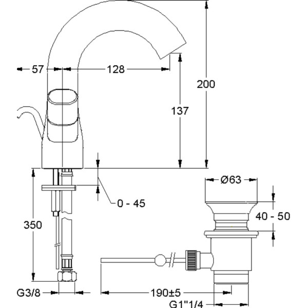 Смеситель для раковины Jacob Delafon Talan (E10085RU-CP)