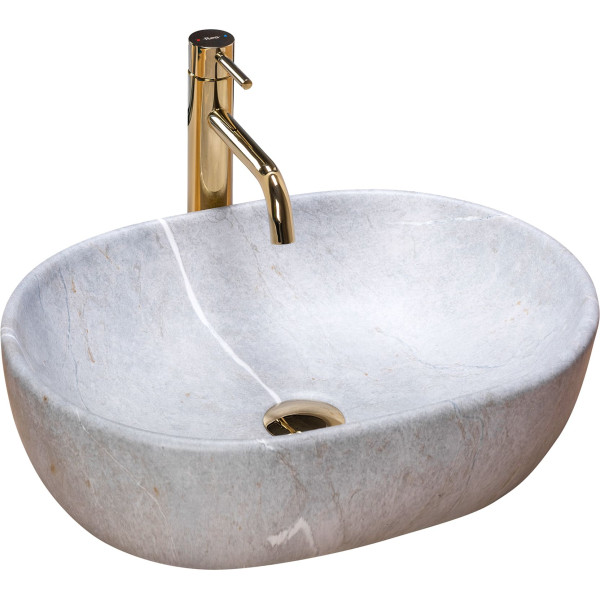 Раковина накладная Rea Lara 48,5x35 серый (REA-U9889)