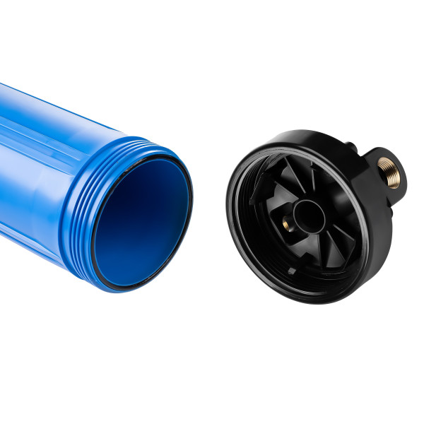 Фильтр колбовый Гейзер 1" 20BB с латунными вставками (синий, для холодной воды) (50716) Фильтр колбовый Гейзер 1" 20BB с латунными вставками (синий, для холодной воды) (50716)