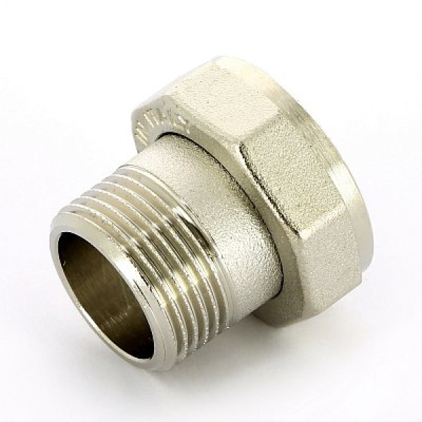 Сгон с накидной гайкой 1"х1 1/4" с плоской прокладкой Uni-Fitt IT (никель) 624N4500