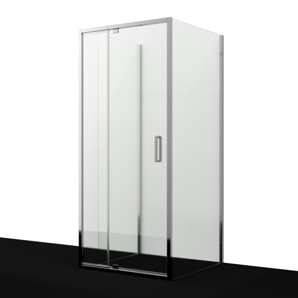 Душевой уголок WasserKRAFT Berkel 90x5x200 стекло прозрачное, профиль серебристый (48P43)