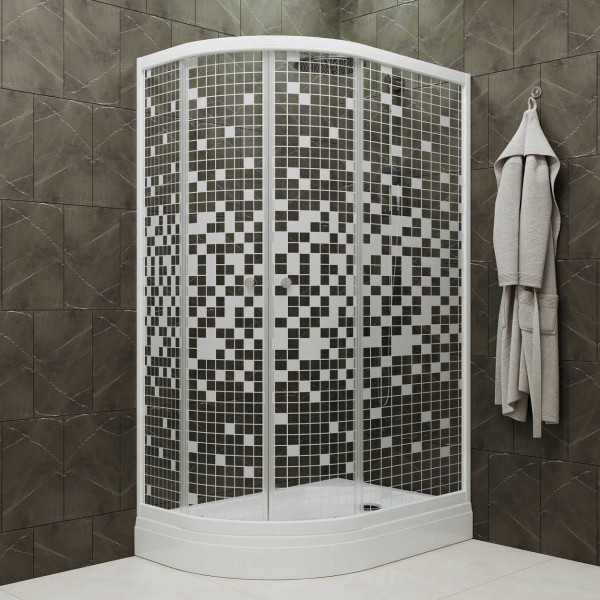 Душевой уголок Triton Коралл А 120х80 стекло мозаика правый