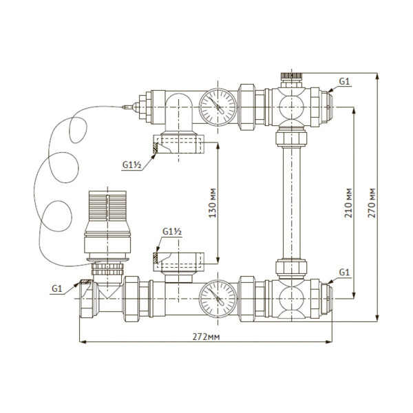 Узел подмешивающий Unipump MIX LOOP 89 (38745)