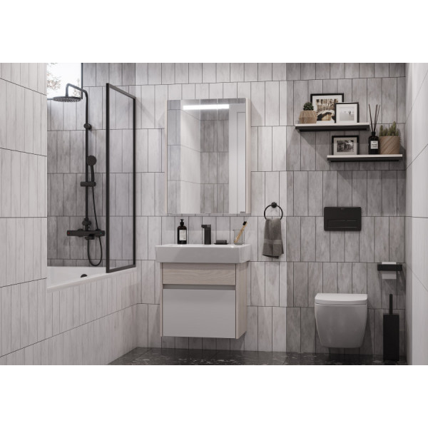 Тумба подвесная Aquaton Верди PRO 540x395x515 белый, ясень фабрик (1.A206.7.01V.DAV.0) Тумба подвесная Aquaton Верди PRO 540x395x515 белый, ясень фабрик (1.A206.7.01V.DAV.0)