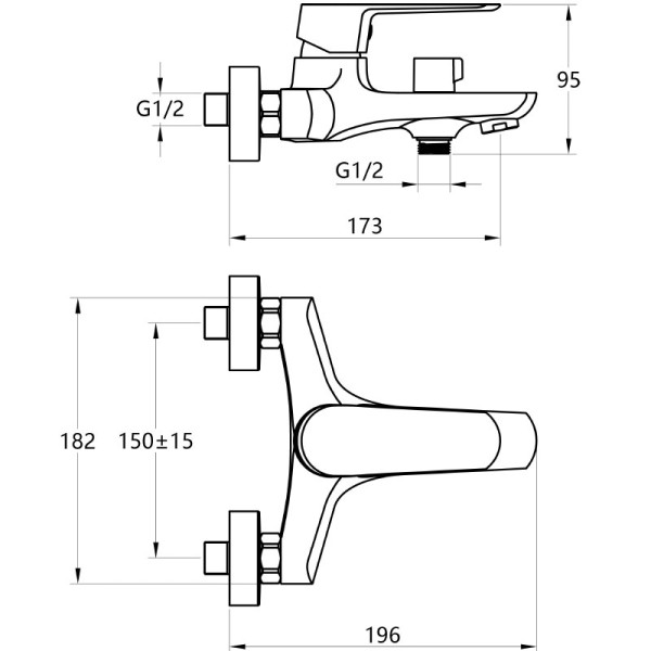 Смеситель для ванны и душа Melodia della vita Samba оружейная сталь (MDV30840gn) Смеситель для ванны и душа Melodia della vita Samba оружейная сталь (MDV30840gn)