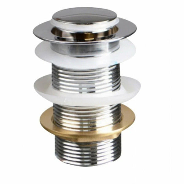 Донный клапан для раковины TeRma 1 1/4" (32 мм.) Click-Clack (с маленькой кнопкой, chrome) (10104) Донный клапан для раковины TeRma 1 1/4" (32 мм.) Click-Clack (с маленькой кнопкой, chrome) (10104)