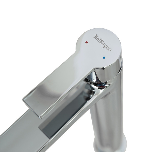 Смеситель для накладной раковины BelBagno без донного клапана, хром (AURORA-LMC-CRM-W0)