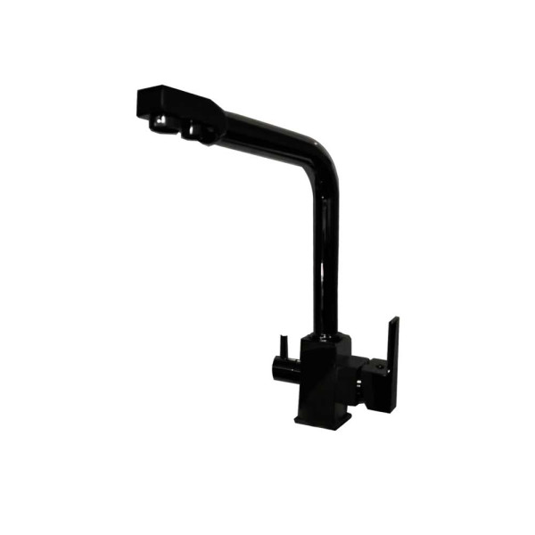 Смеситель для кухни Fashun с переключателем на фильтр чёрный (A4355-7)