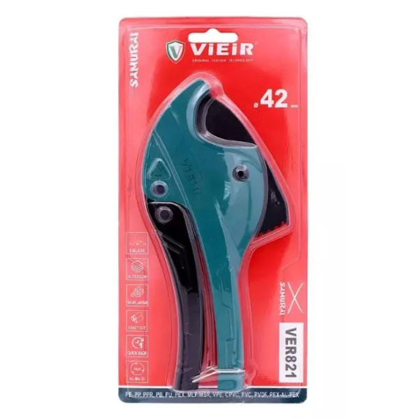 Ножницы для металлопластиковых труб Vieir до 42 мм. (синие) (VER821)