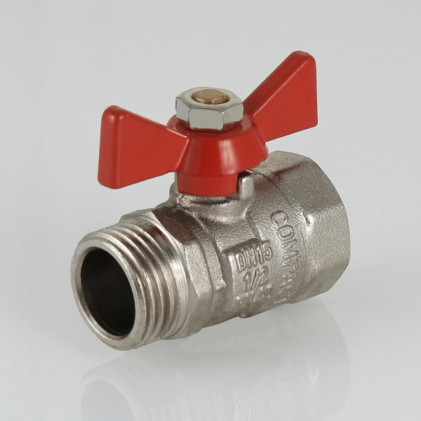 Кран 1/2" ВН шаровый Valtec Compact (красная бабочка) VT.093.N.04