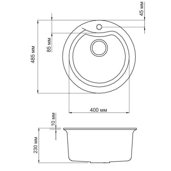 Мойка для кухни врезная Omoikiri Yasugata 48R-PL 485 платина (4993212)