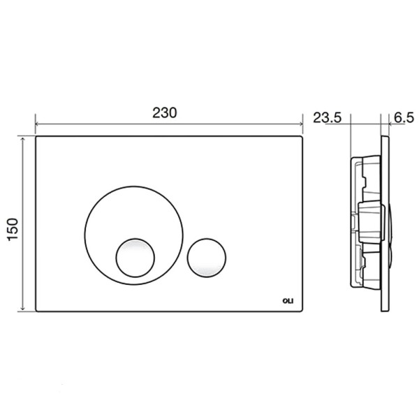 Клавиша смывная Oli Globe белый (885464)