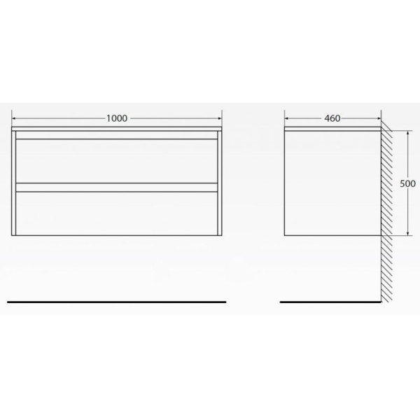 Тумба подвесная BelBagno Kraft 100 Pino Pasadena (KRAFT-1000-2C-SO-PP)