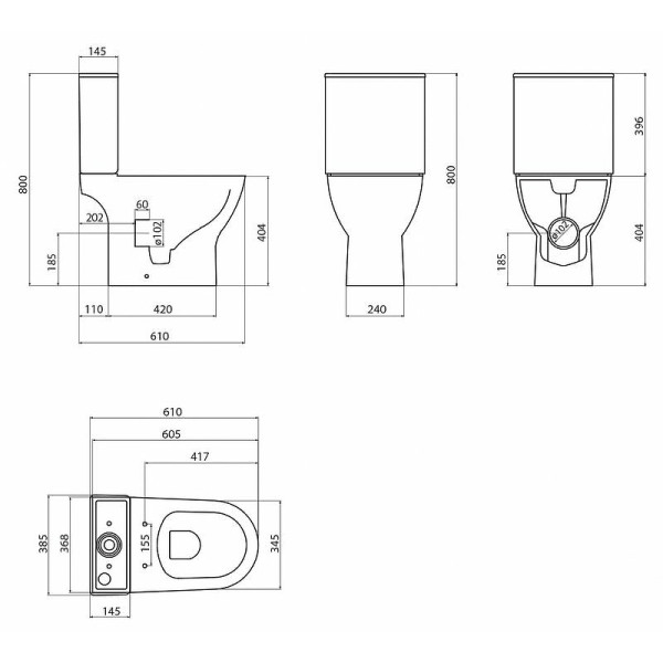 Чаша унитаза BelBagno Lounge белый (BB045CPR) Чаша унитаза BelBagno Lounge белый (BB045CPR)