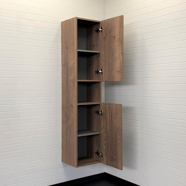 Пенал подвесной Comforty Никосия 350x350x1600 дуб темный (00-00009554)