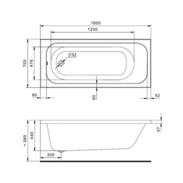 Ванна акриловая Santek Ламма 160x70 белая Ванна акриловая Santek Ламма 160x70 белая