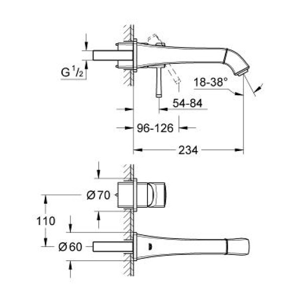 Смеситель для раковины Grohe Grandera (19930000)