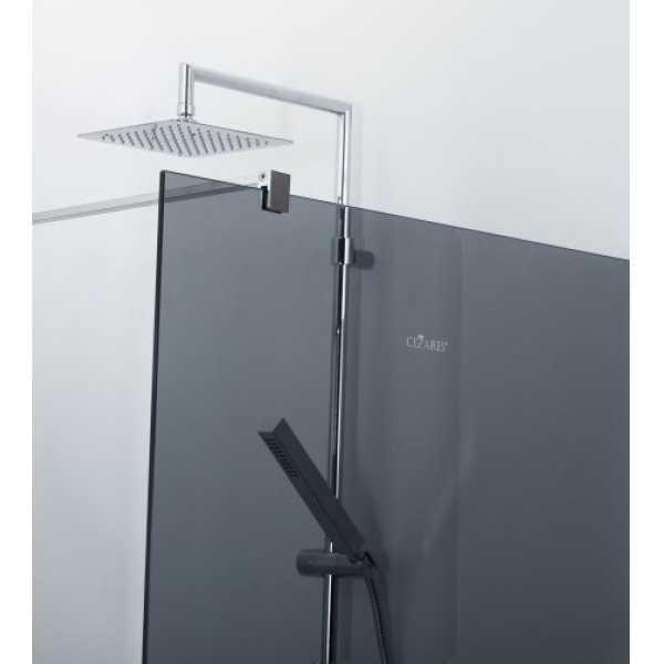Душевая перегородка Cezares Liberta 90x195 стекло серый, профиль хром (LIBERTA-L-2-90-120-GR-Cr)