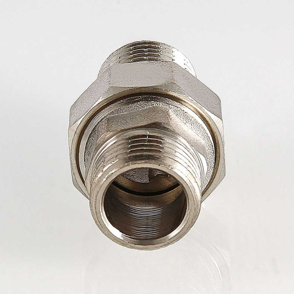 Сгон прямой 1/2" НН Valtec (никель) (VTr.728.N.0004) Сгон прямой 1/2" НН Valtec (никель) (VTr.728.N.0004)