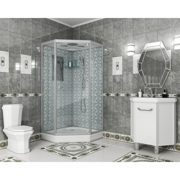 Душевая кабина Luxe 100x100 стекло прозрачное, профиль хром матовый (NG-7702DW) Душевая кабина Luxe 100x100 стекло прозрачное, профиль хром матовый (NG-7702DW)