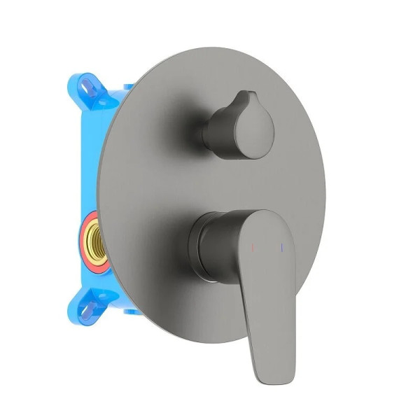 Смеситель для ванны и душа Aquatek Бетта 2 режима (внешняя и скрытая часть) шлифованный черный хром (AQ1146BGM) Смеситель для ванны и душа Aquatek Бетта 2 режима (внешняя и скрытая часть) шлифованный черный хром (AQ1146BGM)