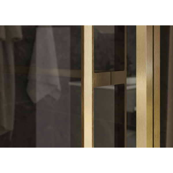 Душевая дверь Roca Apex 140x200  R стекло тонированное, профиль золото матовое (Z.RU93.0.779.0)